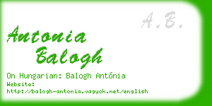antonia balogh business card
